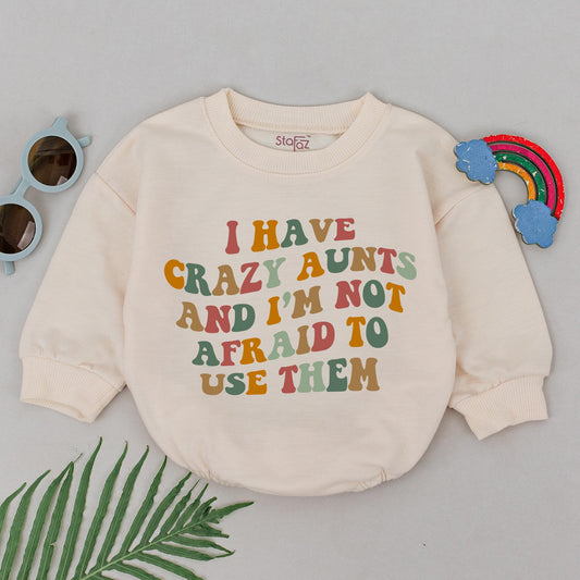 Aunt's Little Partner: Retro Baby Romper for Newborns and Reveal