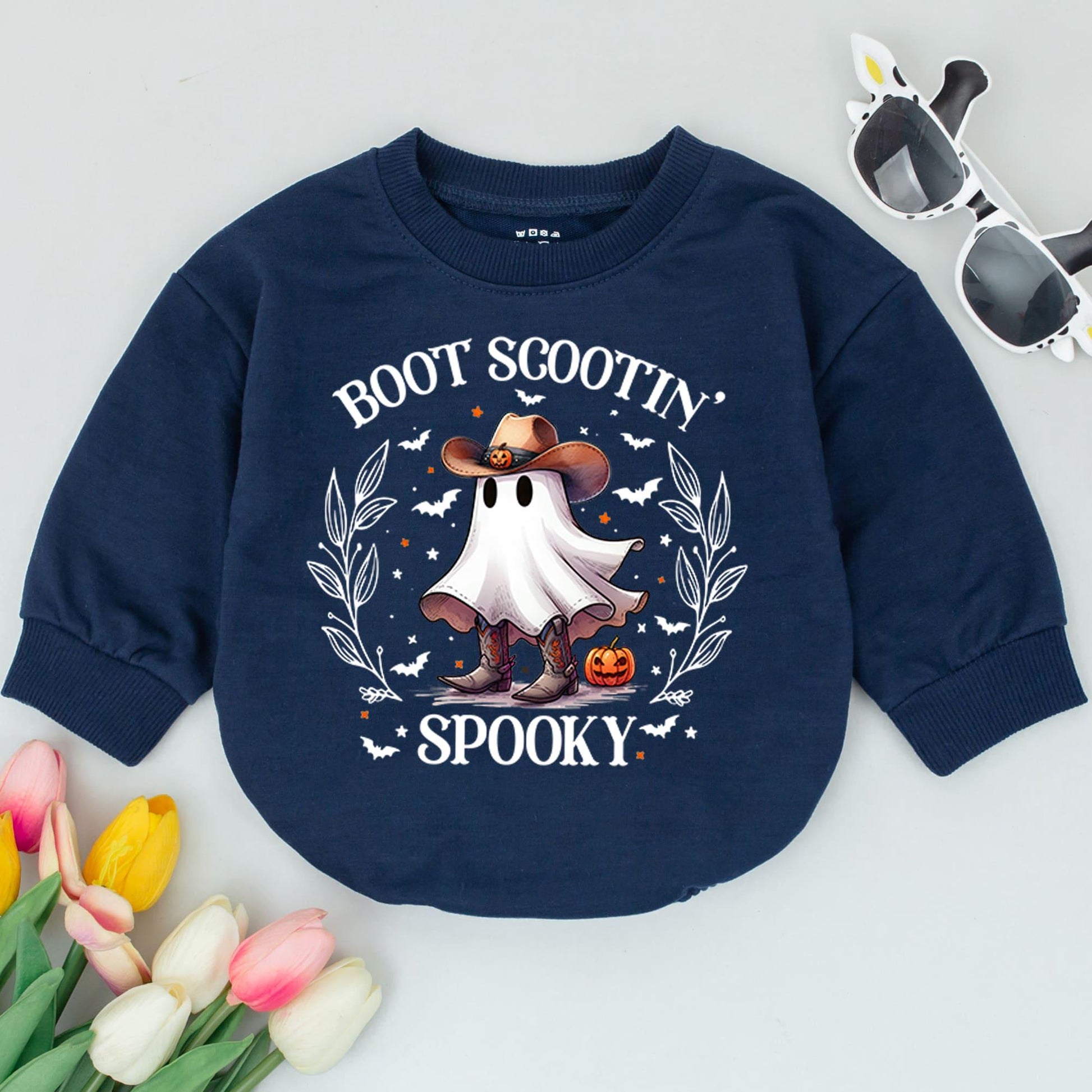 Spooky Western Baby Romper - Cute Halloween Bodysuit for Fall