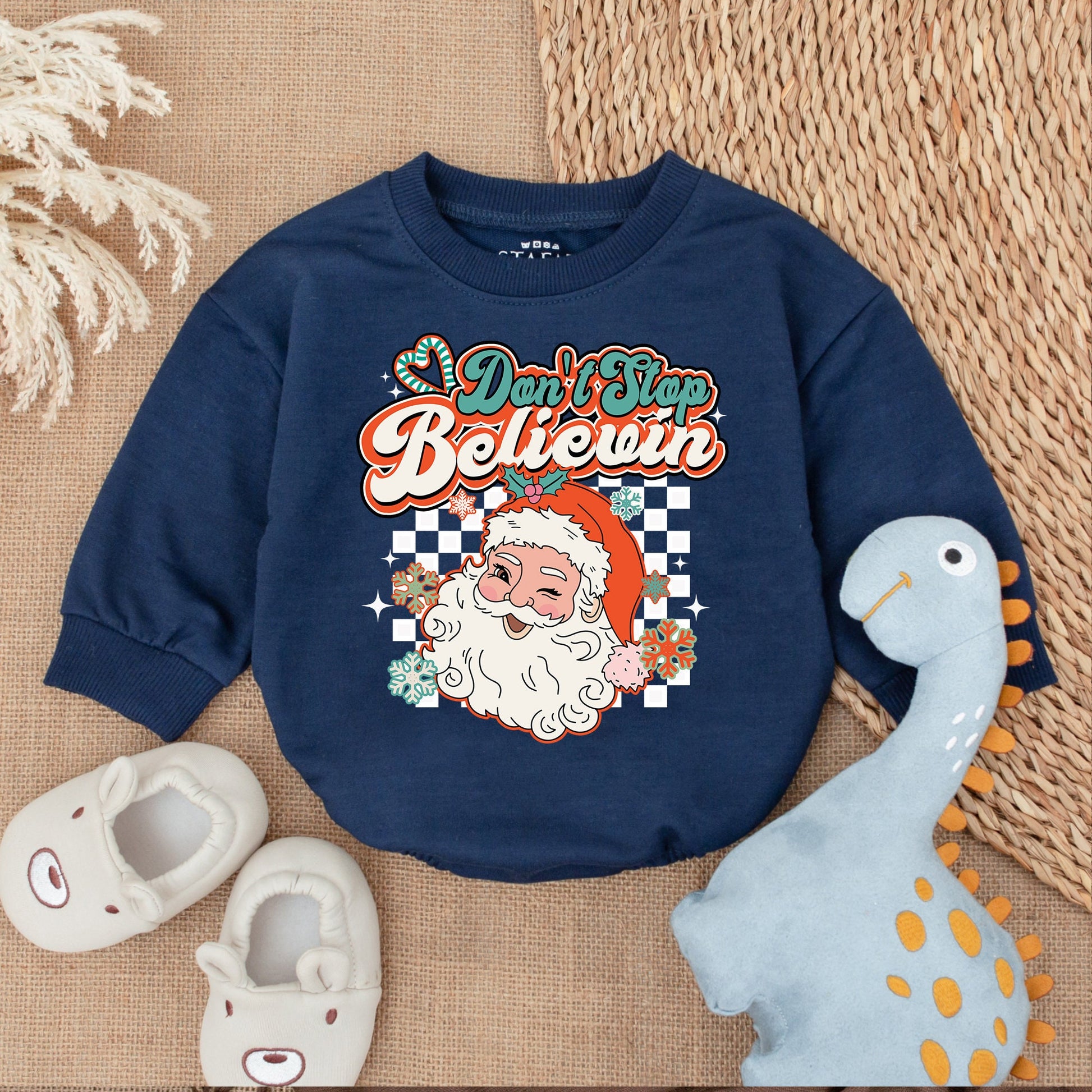 Festive Baby Romper: My First Christmas Long Sleeve Outfit