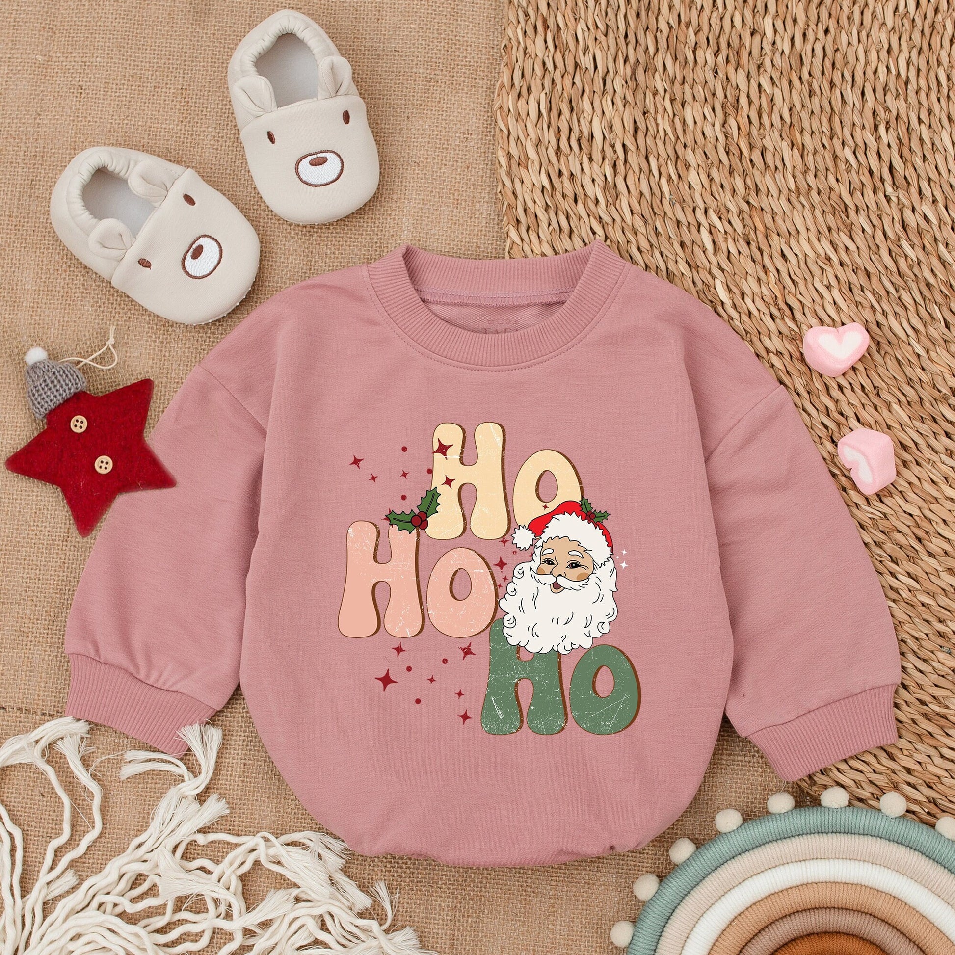 Santa Baby Christmas Outfit: Retro Cozy Romper Gift for Newborns