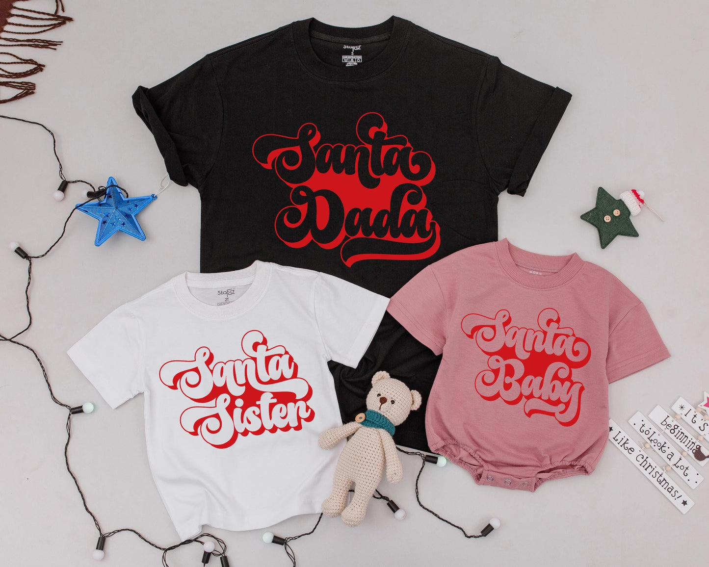 Matching Family Christmas Shirts, Personalized Vintage Holiday Outfits