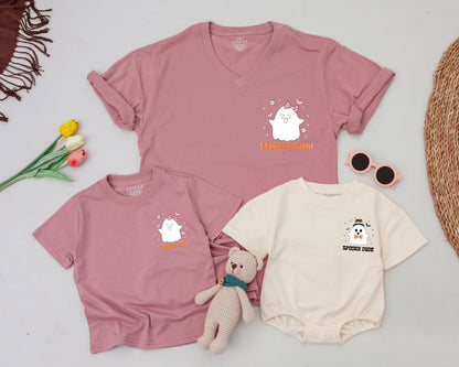 Matching Family Halloween Shirts | Retro Fall Outfits & Cute Ghost Tees