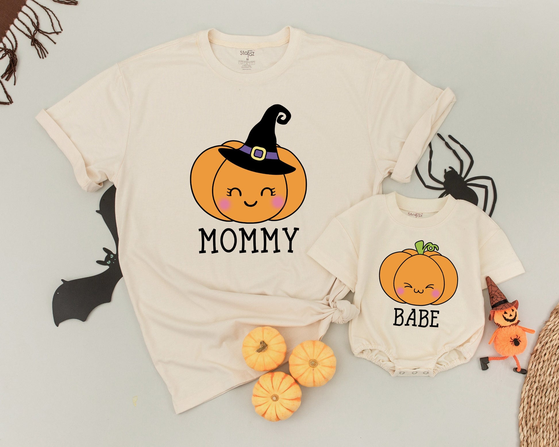Matching Retro Pumpkin Family Tees: Cute Halloween & Fall Outfits