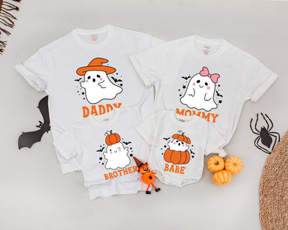 Matching Retro Halloween Ghost Shirts: Family, Mommy & Me Outfits