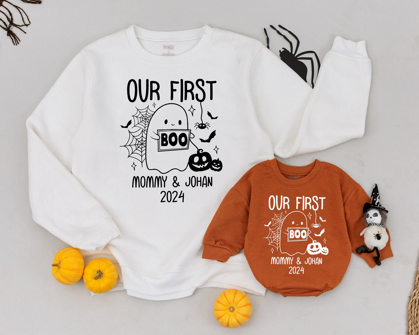 Mama and Mini Spooky Sweatshirts: First Halloween Matching Outfit