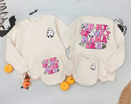 Matching Spooky Era: Vintage Ghost Halloween Mom & Mini Outfits