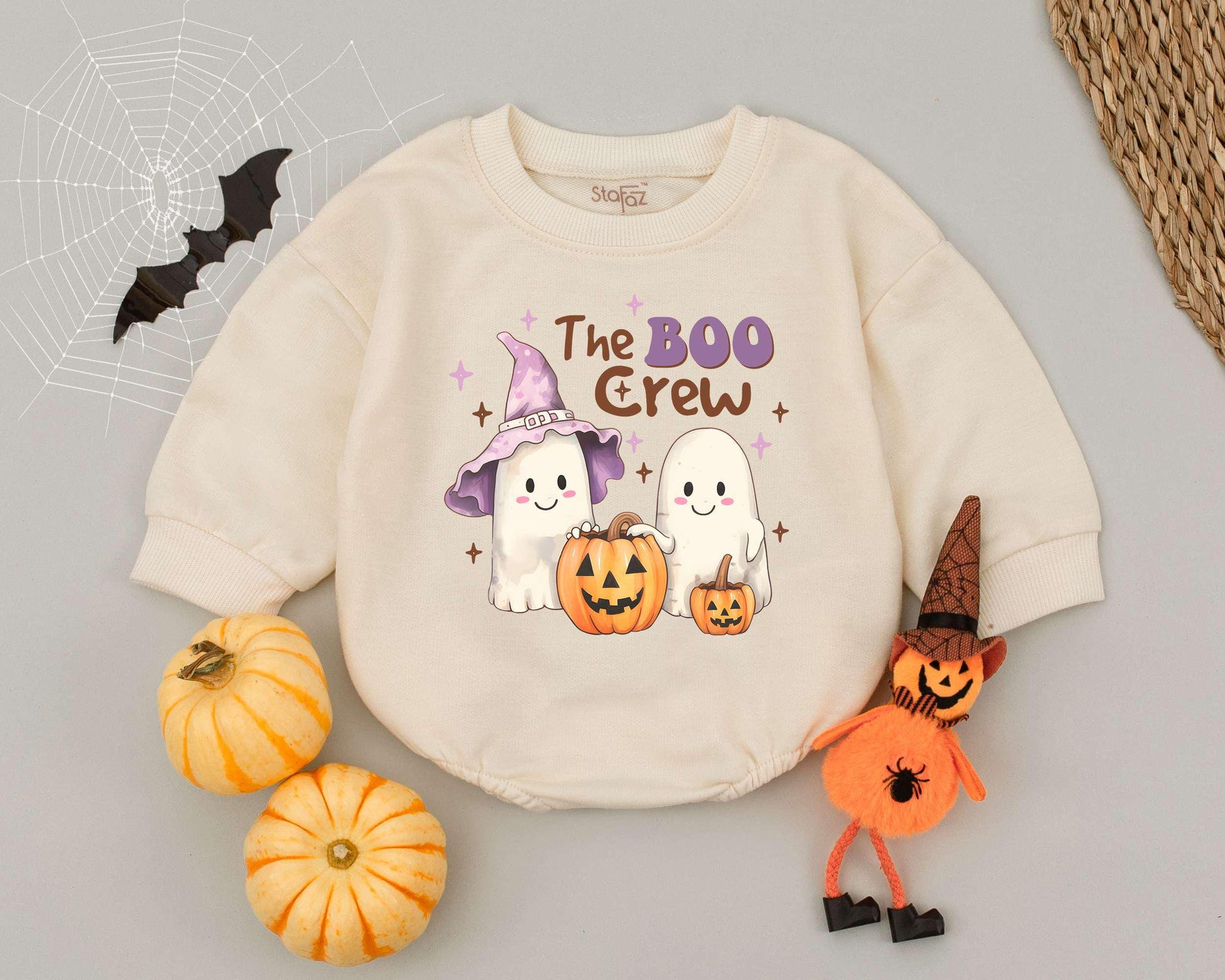 Spooky Boo Crew Romper: Funny Halloween Outfit for Babies & Toddlers 