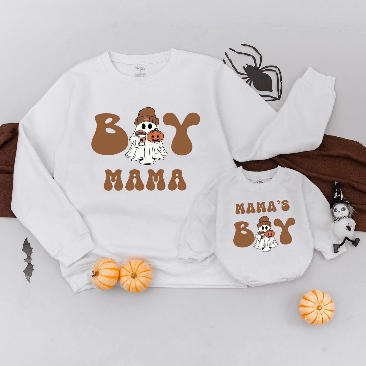 Spooky Family Halloween Sweatshirt Set: Mommy & Me Matching Outfits