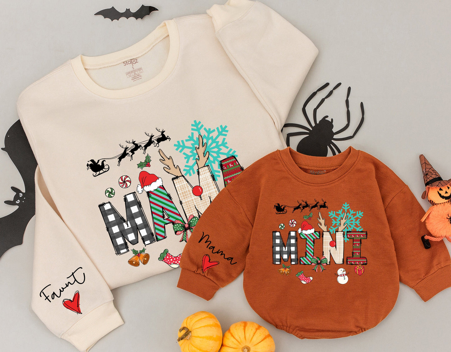 Matching Family Christmas Outfits: Mama and Mini Sweatshirts Gift