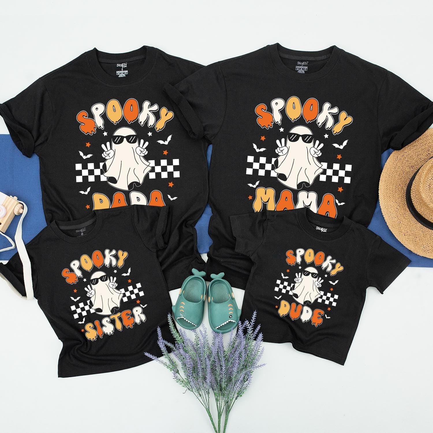 Halloween Retro Matching Shirts: Spooky Family, Mommy & Me Outfits