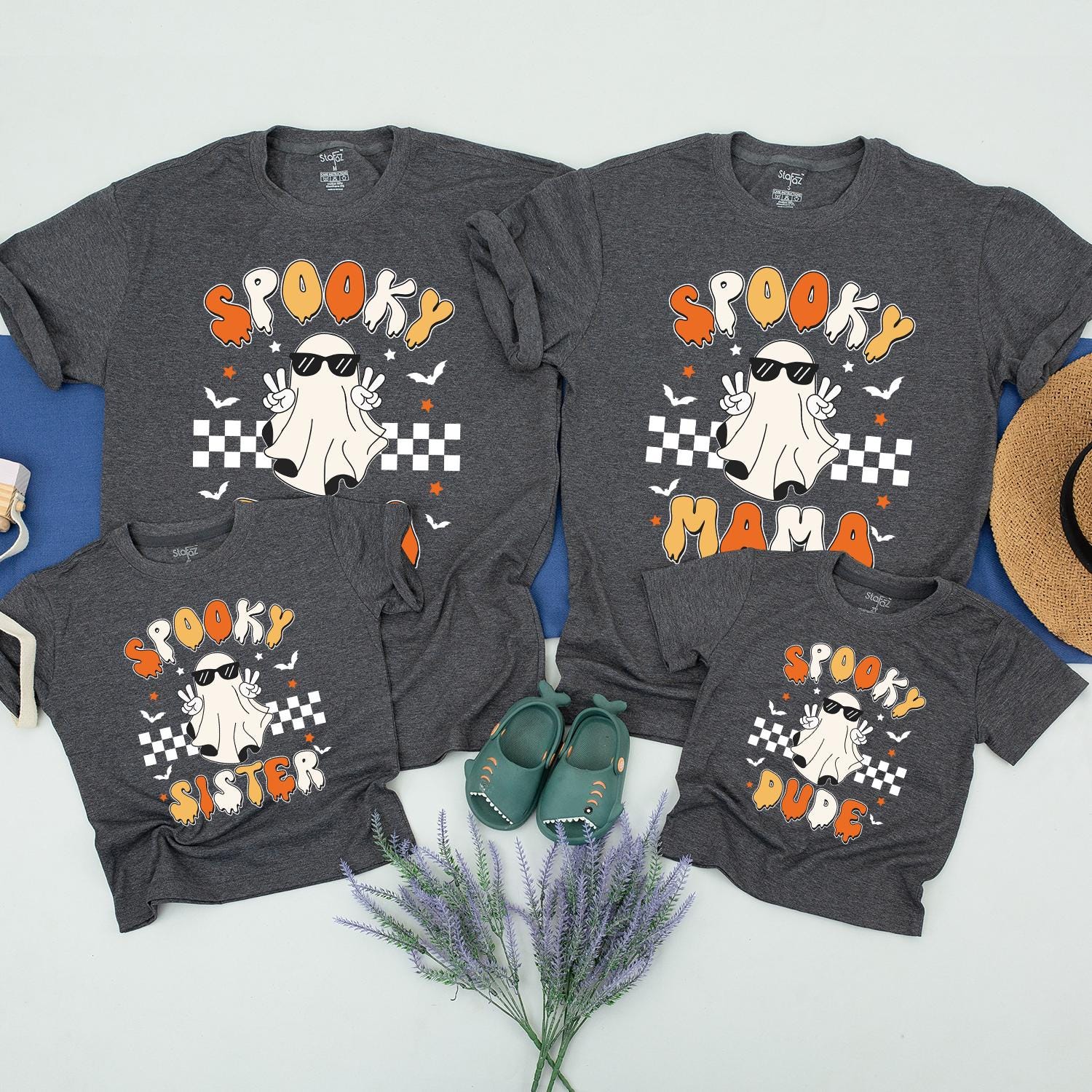 Halloween Retro Matching Shirts: Spooky Family, Mommy & Me Outfits