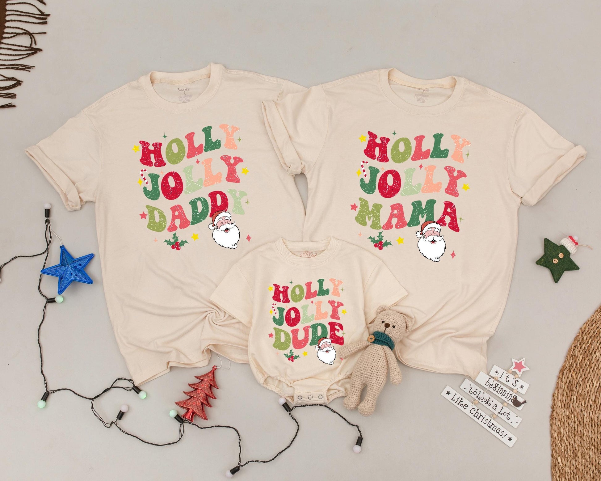 Personalized Vintage Christmas Shirts - Matching Family Holiday Outfits