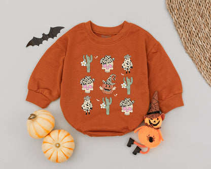 Western Ghoul Baby Bodysuit: First Halloween Retro Romper Outfit
