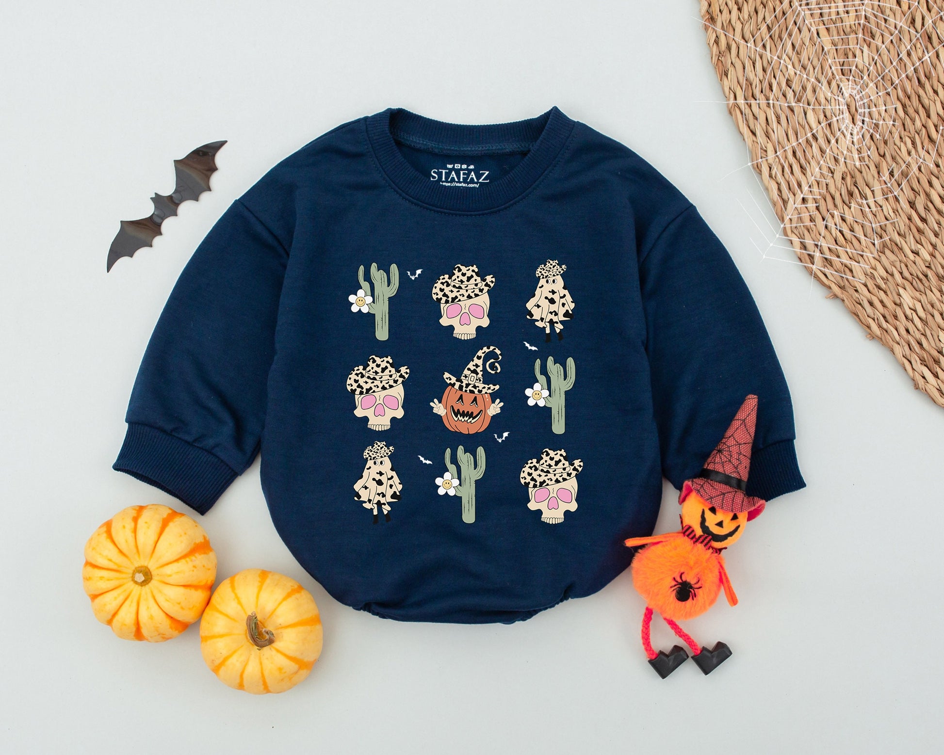 Western Ghoul Baby Bodysuit: First Halloween Retro Romper Outfit