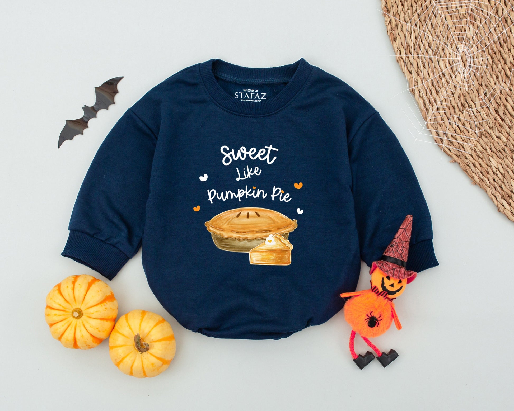 Harvest Pumpkin Baby Romper: First Halloween & Thanksgiving Outfit