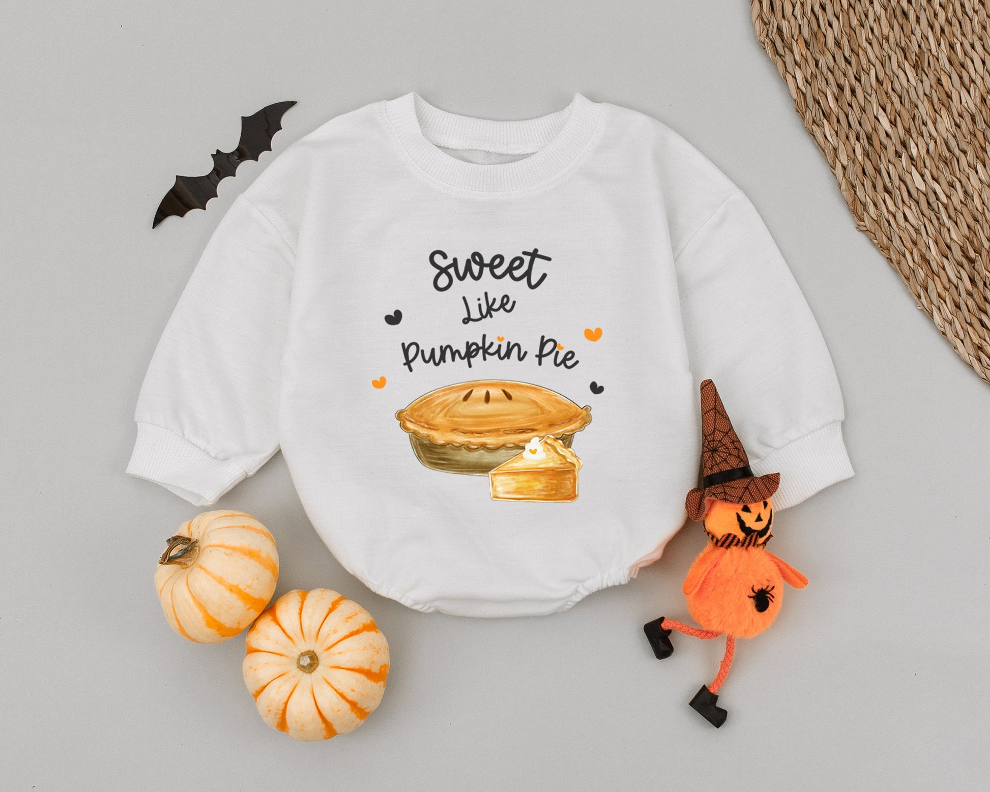 Harvest Pumpkin Baby Romper: First Halloween & Thanksgiving Outfit