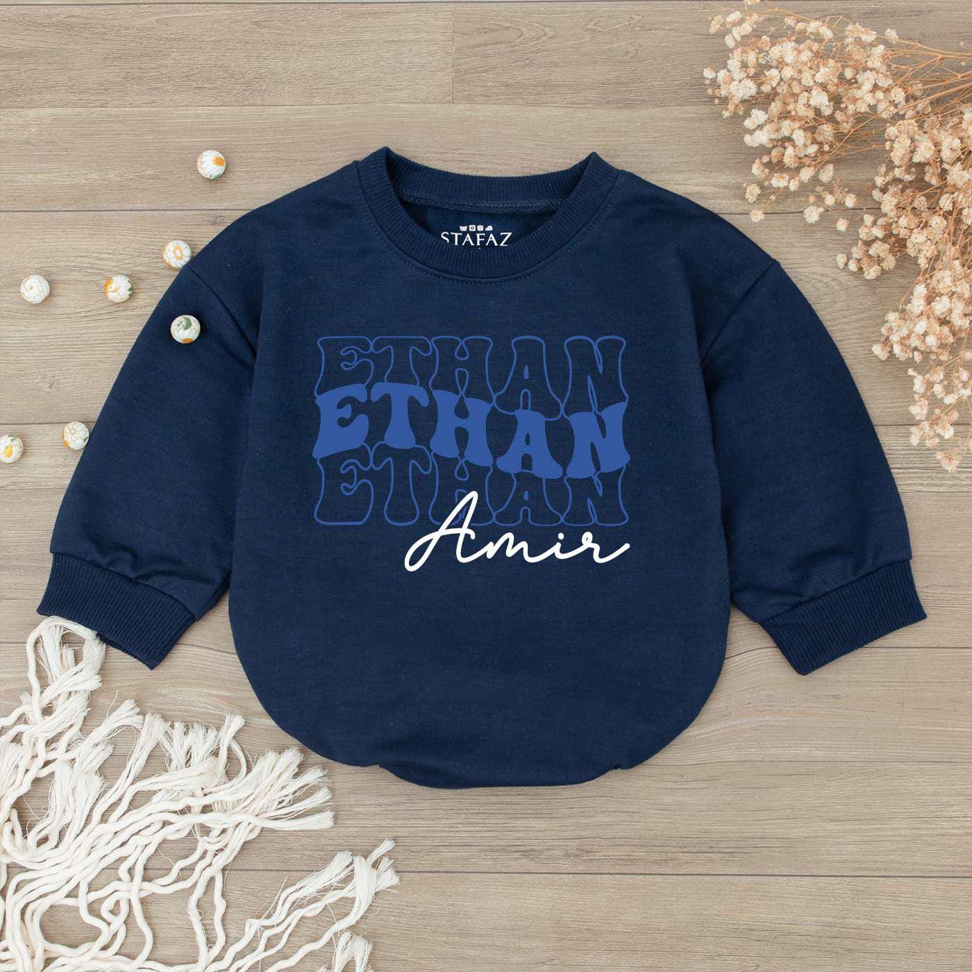 Custom Baby Romper Outfit – Personalized Long Sleeve Gift