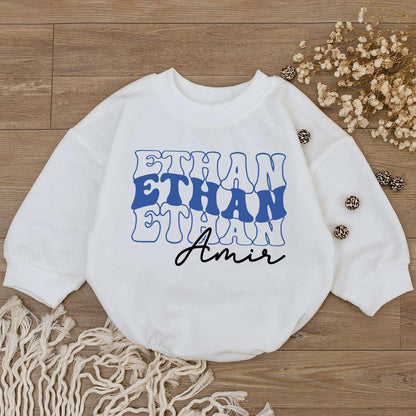 Custom Baby Romper Outfit – Personalized Long Sleeve Gift