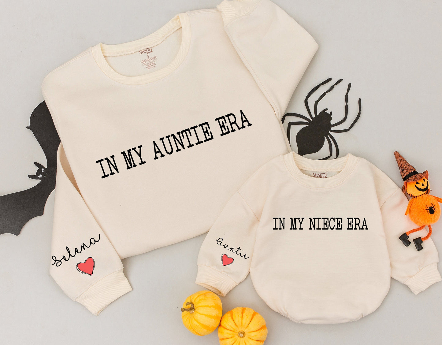 "Auntie and Me Retro Sweatshirt | Trendy Matching Outfits Gift"