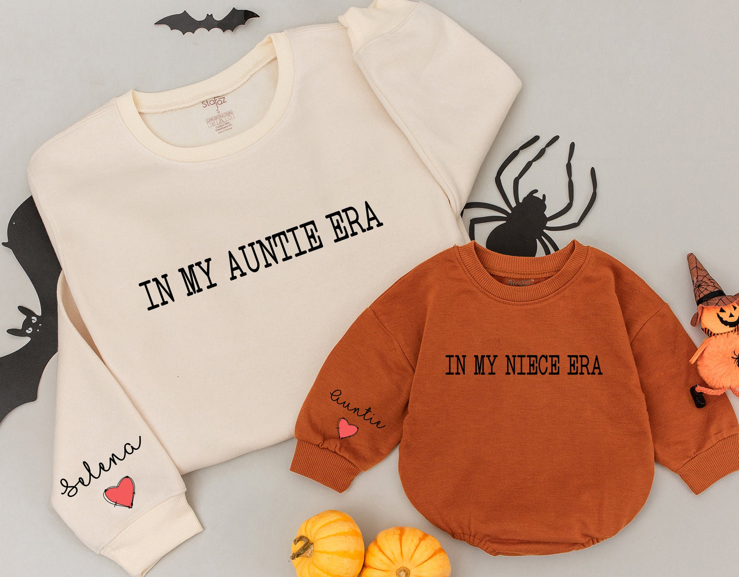 "Auntie and Me Retro Sweatshirt | Trendy Matching Outfits Gift"