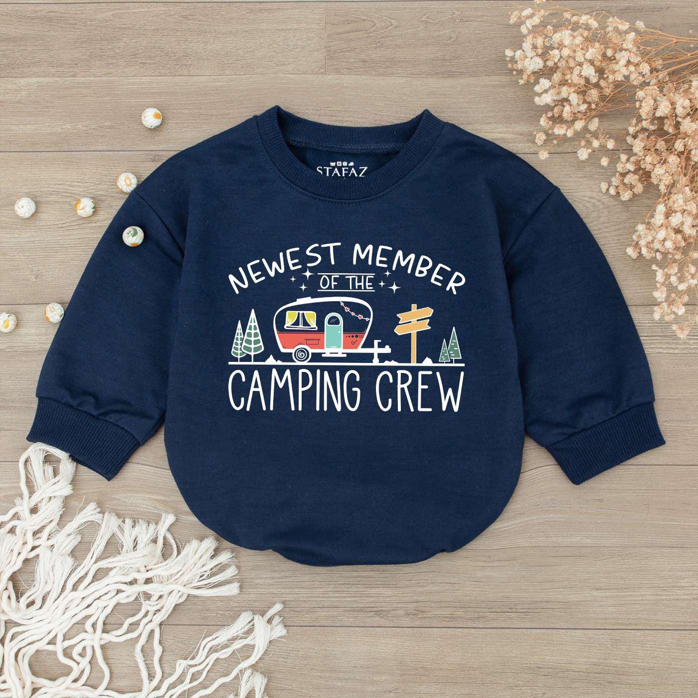 Adorable Camping Crew Baby Romper - Perfect Outdoor Party Outfit