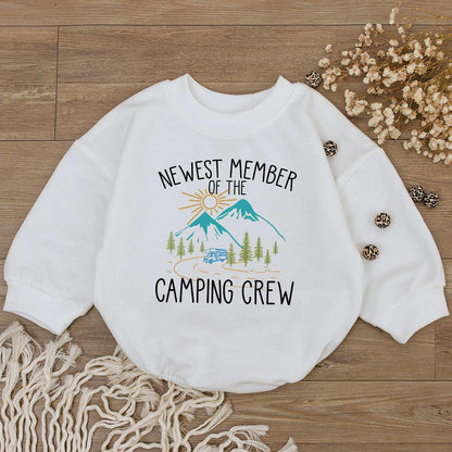 Camping Crew Baby Romper: 1st Birthday & Baby Shower Gift