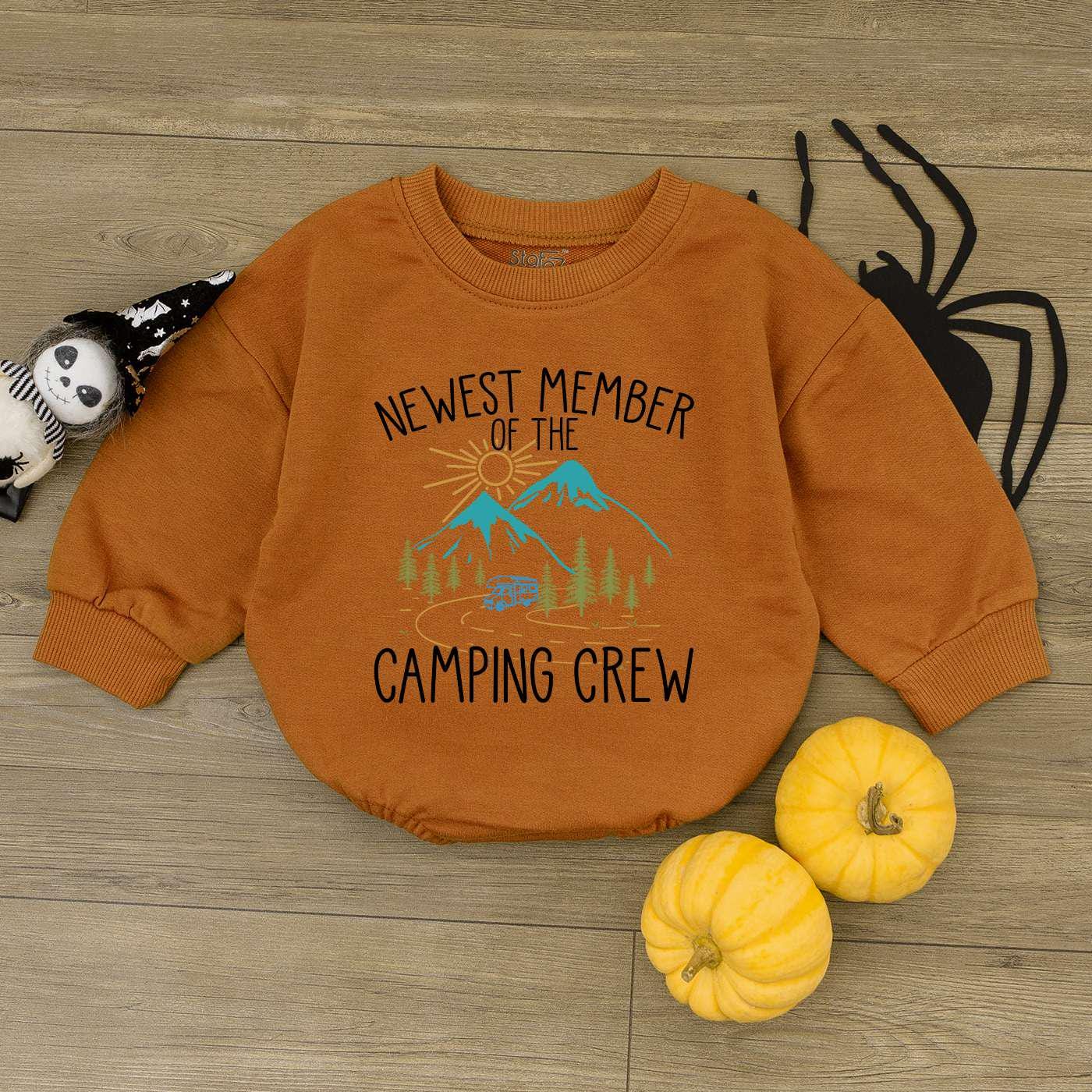 Camping Crew Baby Romper: 1st Birthday & Baby Shower Gift