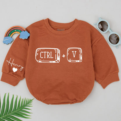 Ctrl+C Ctrl+V Twins Baby Romper Bodysuit Besties Outfit Newborn Matching Gifts