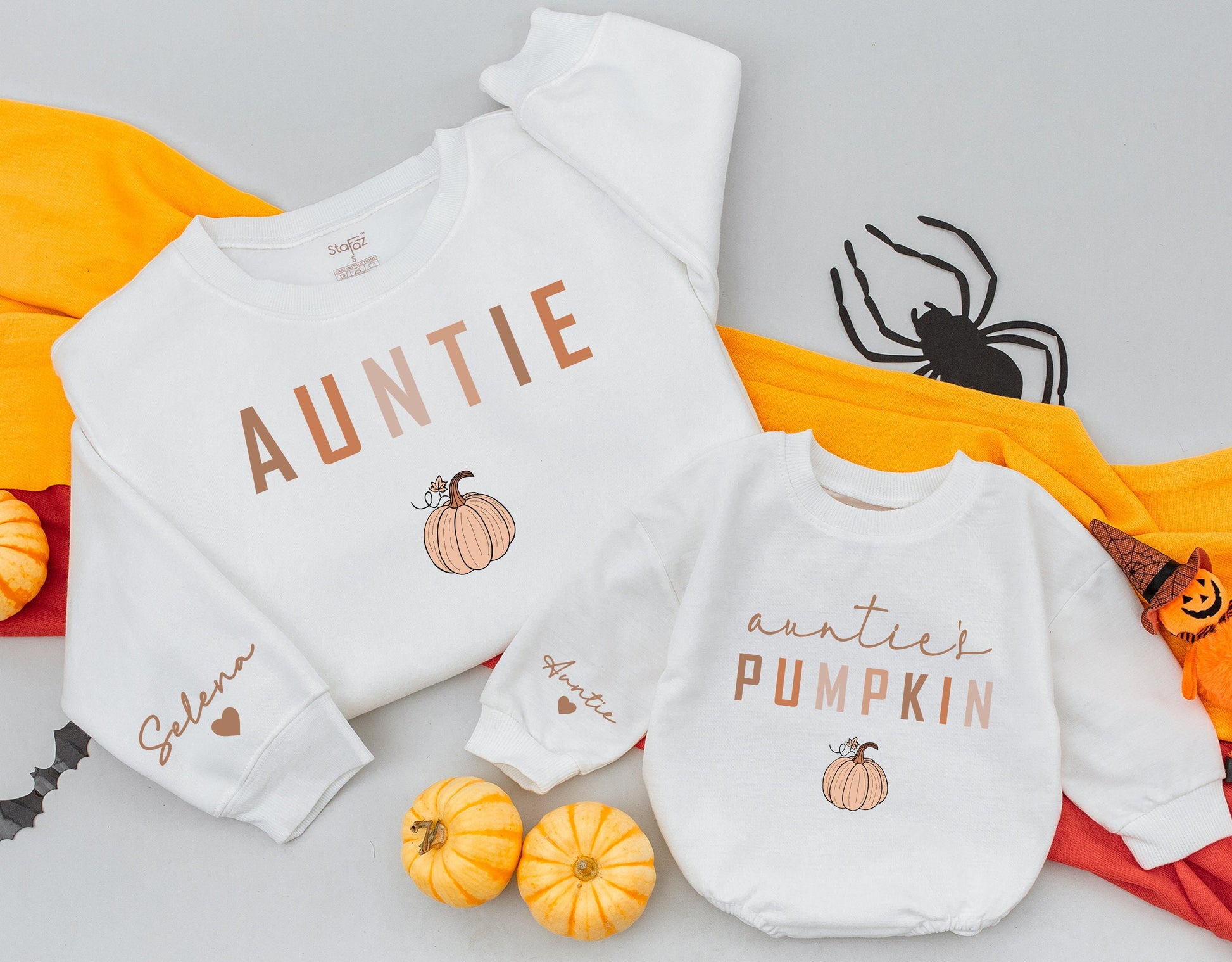 Auntie & Niece Pumpkin Fall Sweatshirts - Cute Matching Outfits