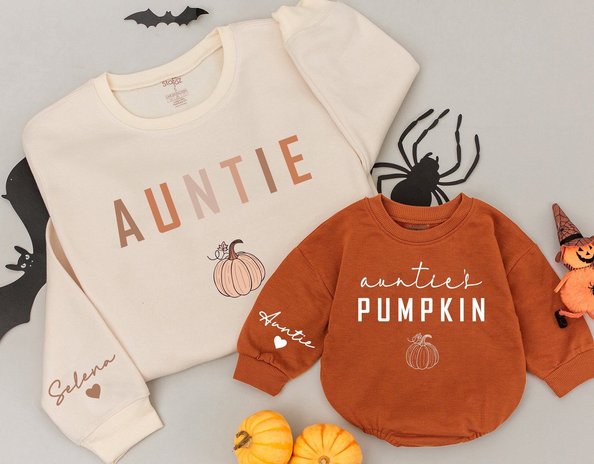 Auntie & Niece Pumpkin Fall Sweatshirts - Cute Matching Outfits