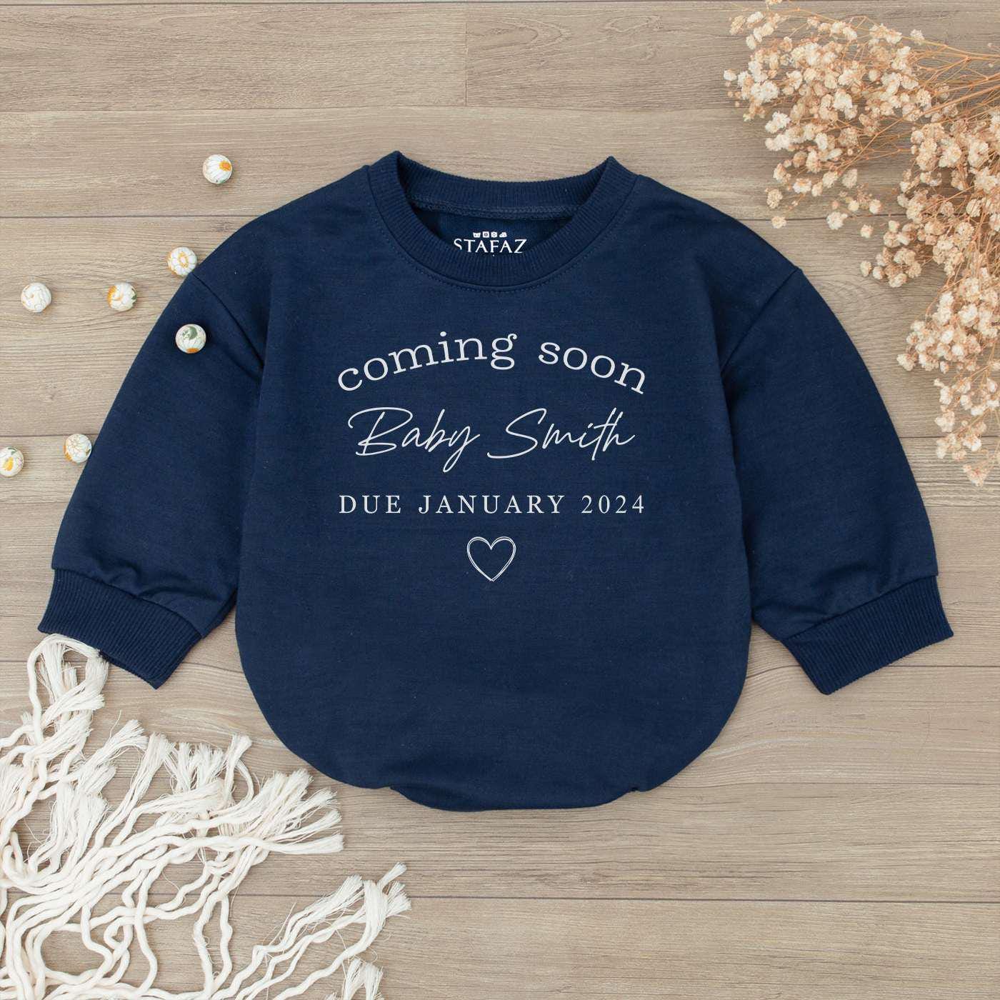 Personalized Coming Soon Baby Bodysuit - Custom Gift for Newborns