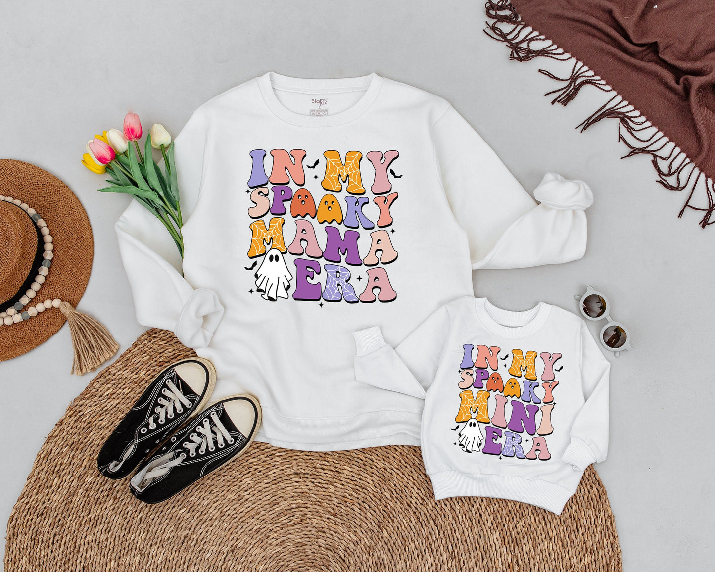 Matching Spooky Family Sweaters: Perfect for Halloween Celebrations