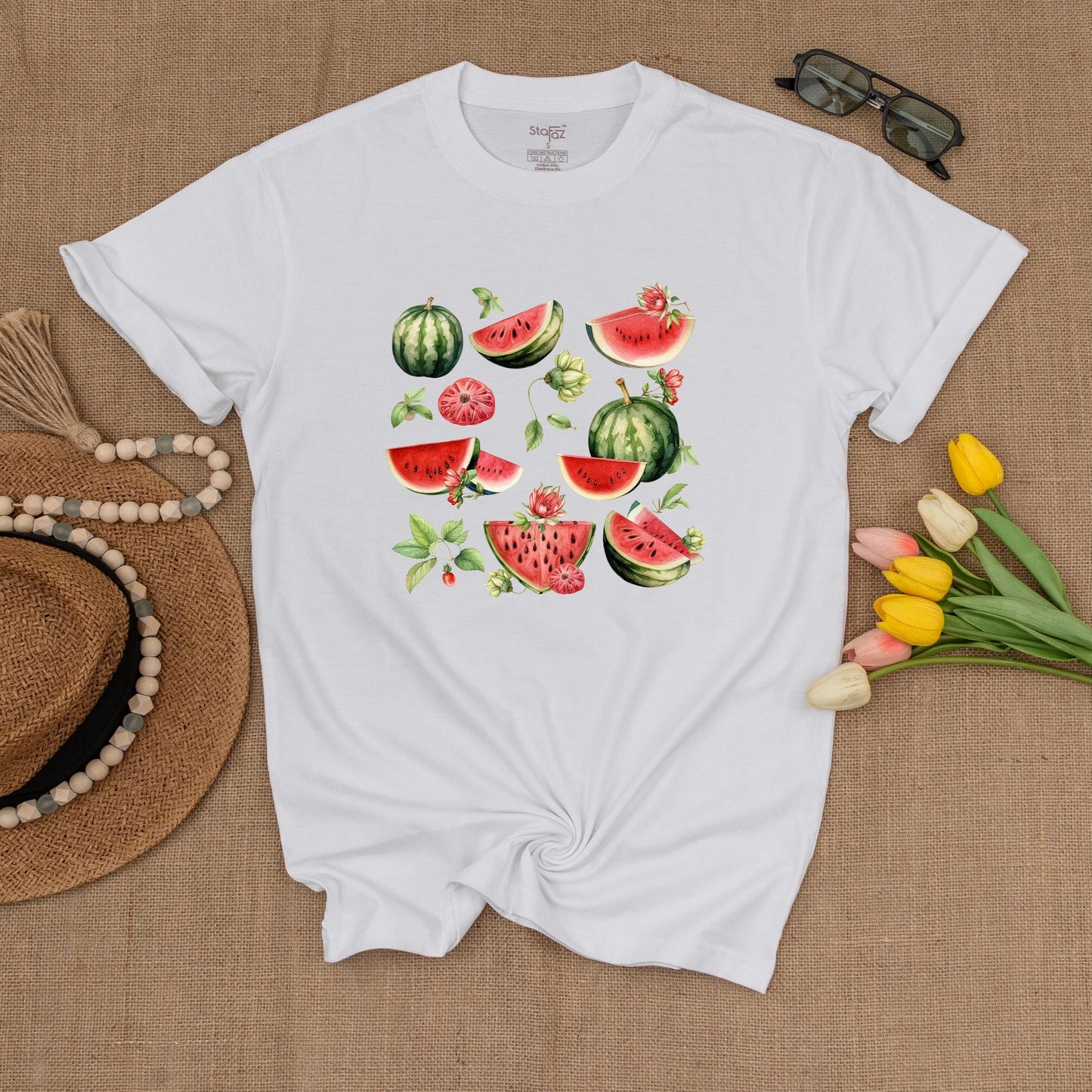 Vintage Watermelon T-Shirt, Trendy Graphic Tee, Perfect Gift for Her