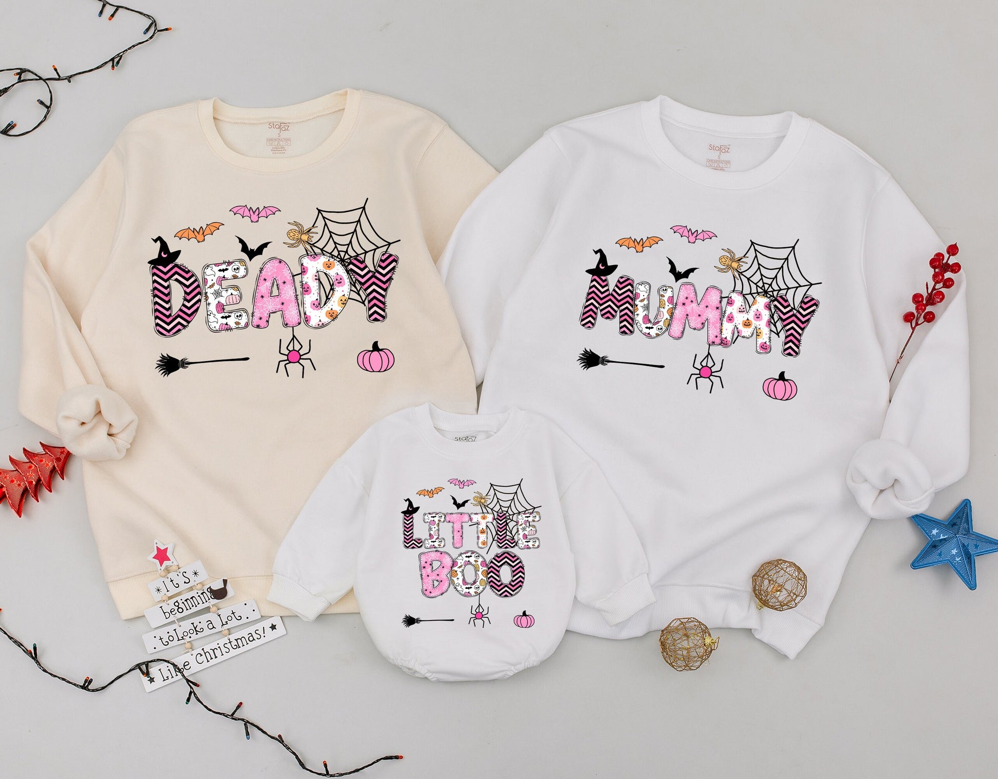 Matching Halloween Family Outfits: Sweatshirts, Shirts, Baby Tees