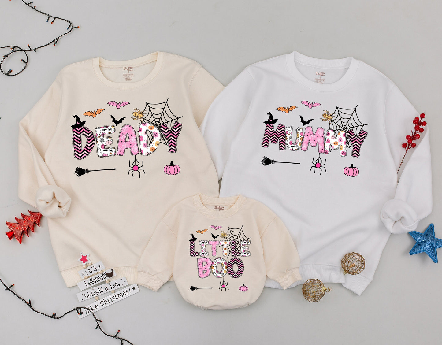 Matching Halloween Family Outfits: Sweatshirts, Shirts, Baby Tees