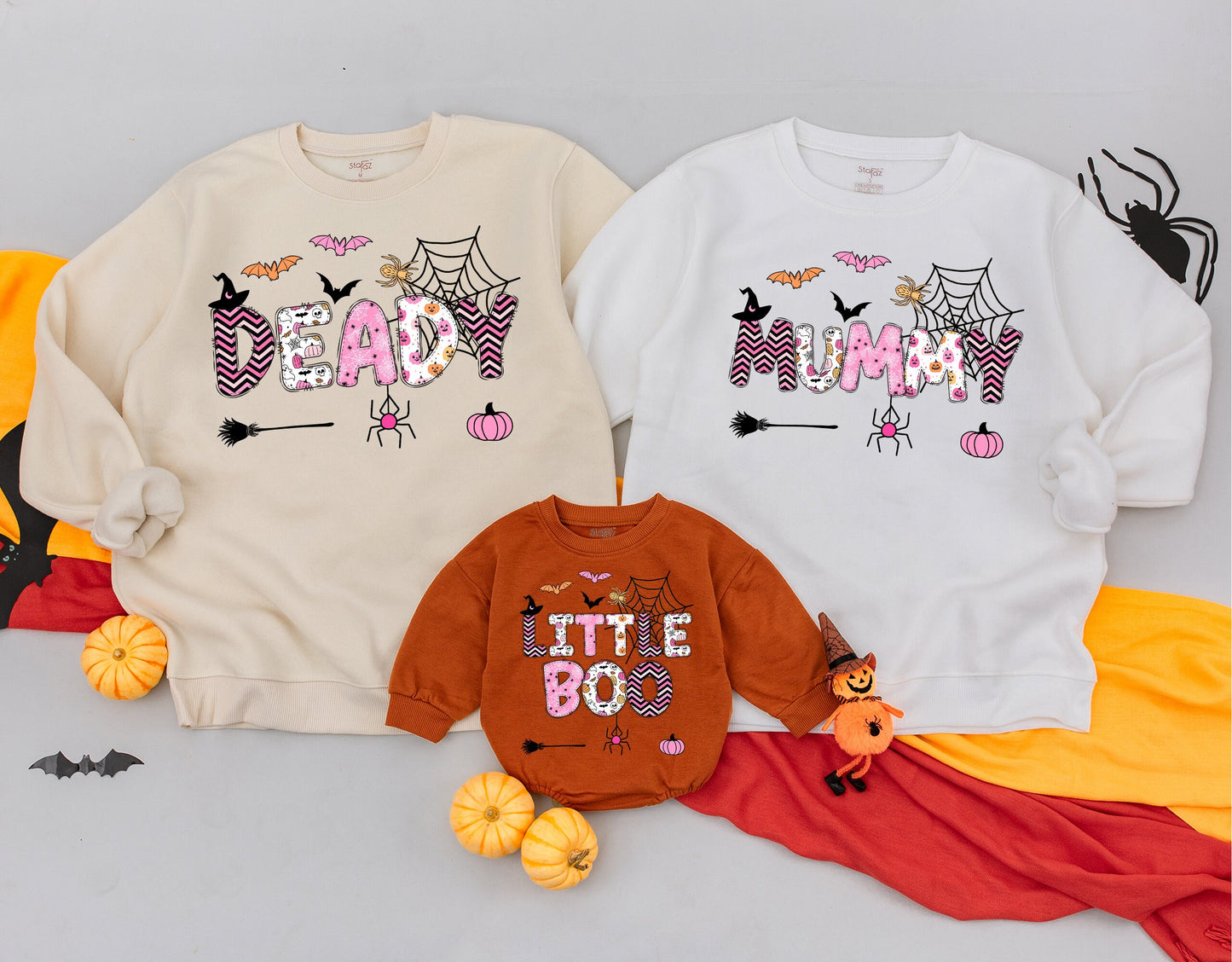 Matching Halloween Family Outfits: Sweatshirts, Shirts, Baby Tees