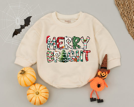 Merry & Bright First Christmas Romper: Baby & Toddler Clothes