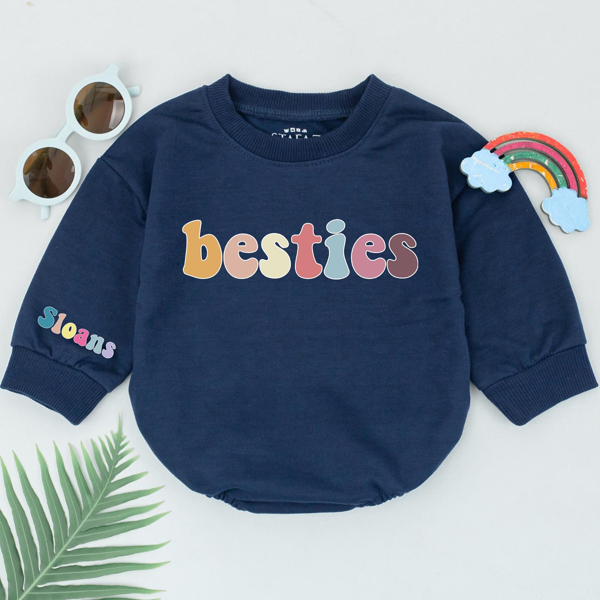 BFF Baby Romper Set: Twin Outfits for Boys and Girls, Newborn Gift