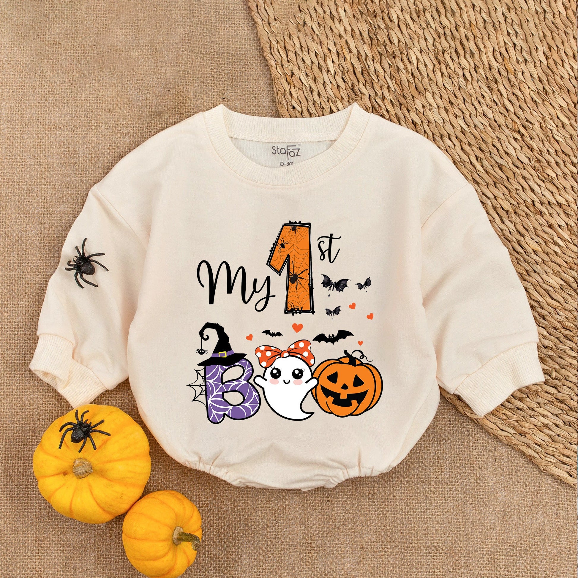 First Halloween Baby Girl Romper - Spooky Bodysuit for Fall Fun