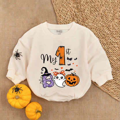 First Halloween Baby Girl Romper - Spooky Bodysuit for Fall Fun