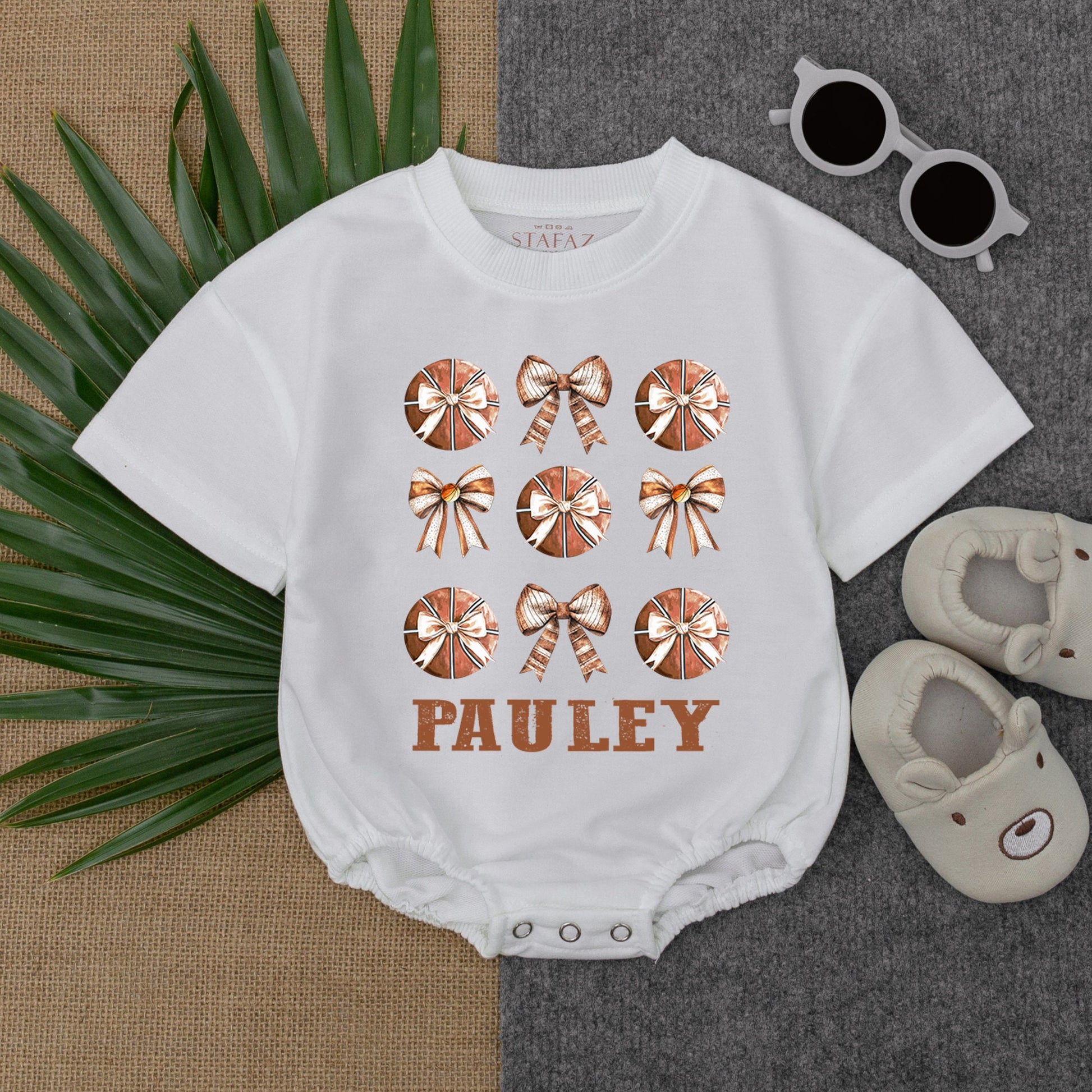 Custom Basketball Romper for Babies: Game Day & Birthday Outfit