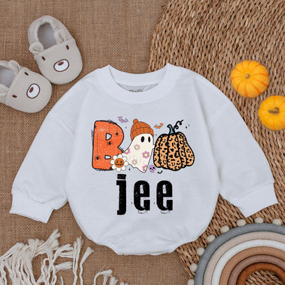 Boo Halloween Baby Girl Bodysuit First Halloween Outfit Spooky Season Pumpkin Costume Romper