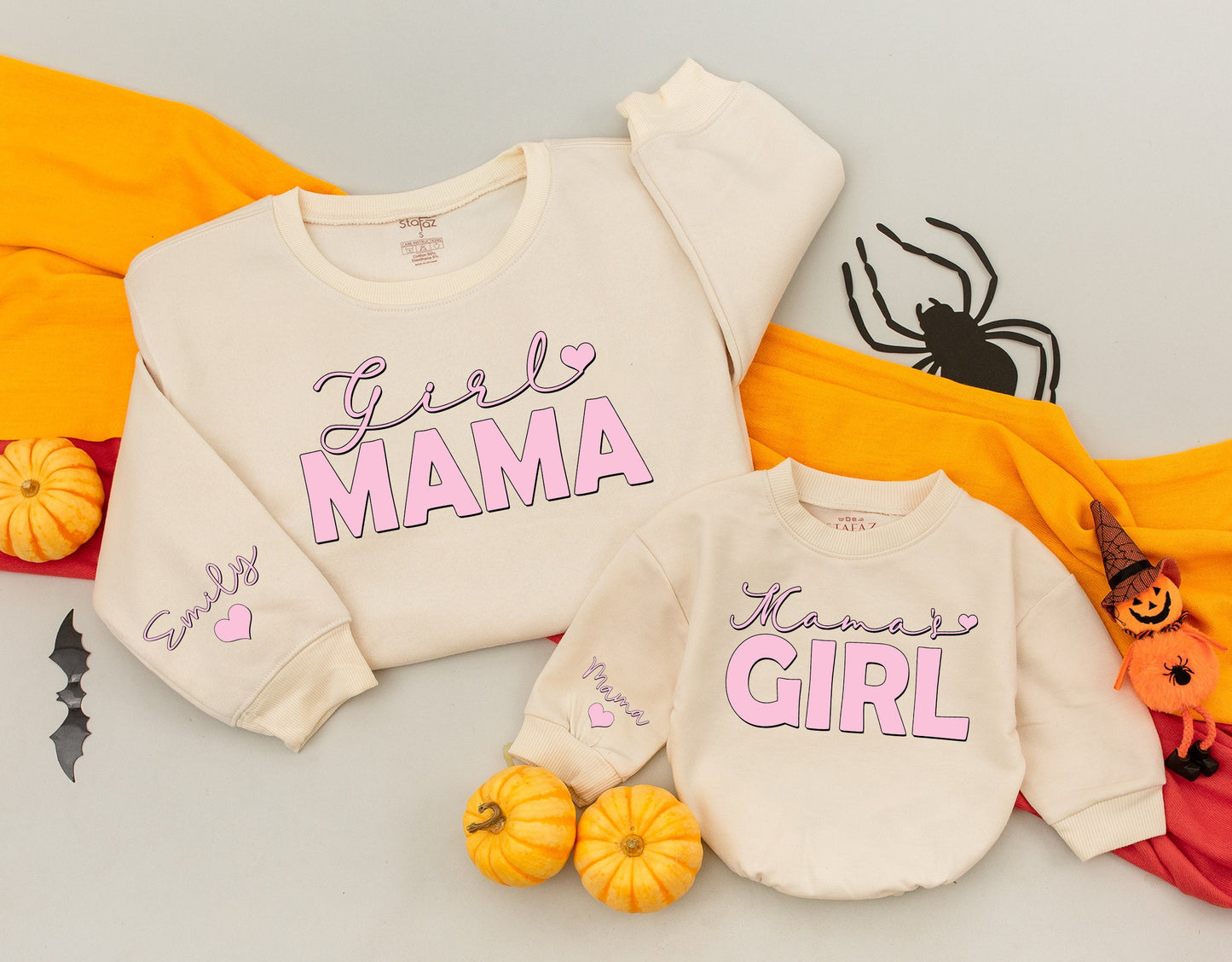 Mama and Mini Custom Sweatshirt & Baby Romper Christmas Gift Set