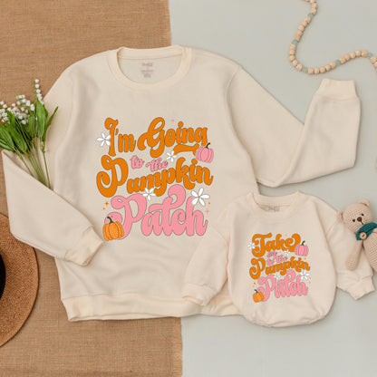 Pumpkin Patch Family Outfits: Fall Sweaters & Baby Bodysuits