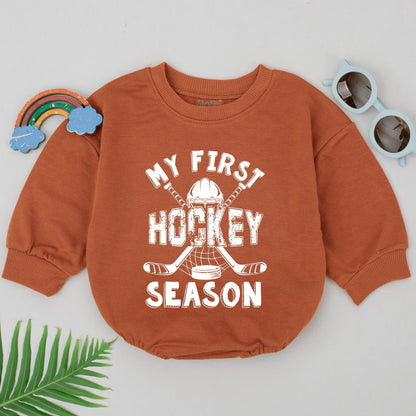 Retro Hockey Baby Romper - Perfect Father's Day Gift for Little Players