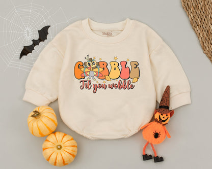 Cute Turkey Romper - Baby’s First Thanksgiving Outfit, Fall Clothes