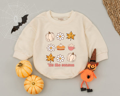 Cozy Thanksgiving Romper: Little Pumpkin Pie Baby Bodysuit