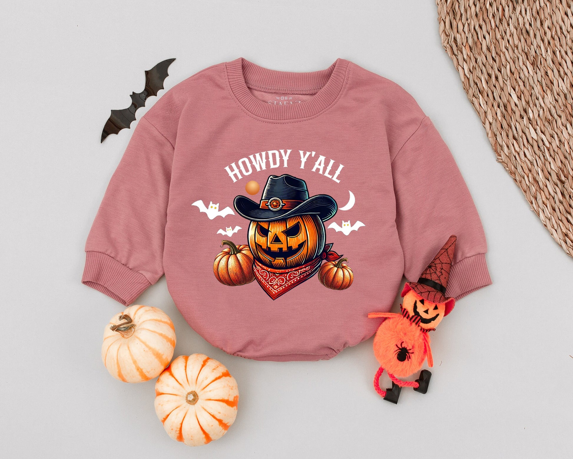 Western Pumpkin Baby Romper – First Halloween Costume & Outfit