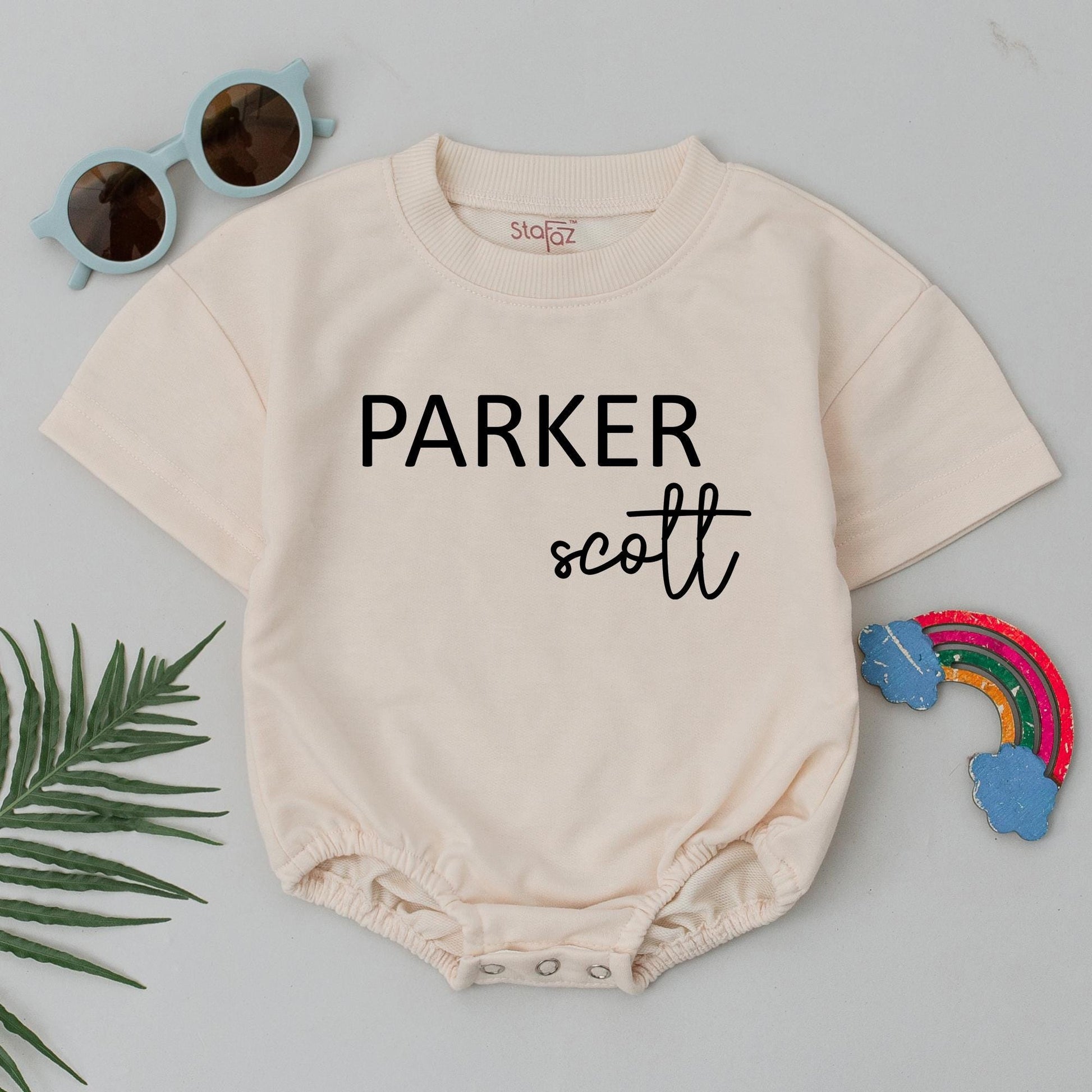 Custom Baby Romper: Personalized Name Bodysuit for Newborns