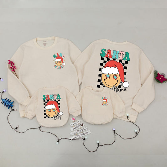 Festive Family Sweater Set: Custom Christmas & Retro Santa Designs